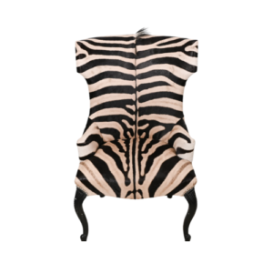 Pablo Buffa Zebra Hide and Leather Club Chair