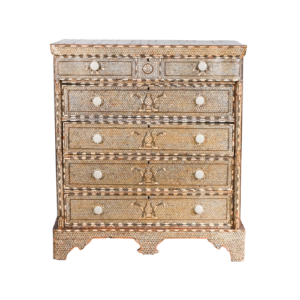 Syrian Mother Of Pearl Marble Top Drawer Chest